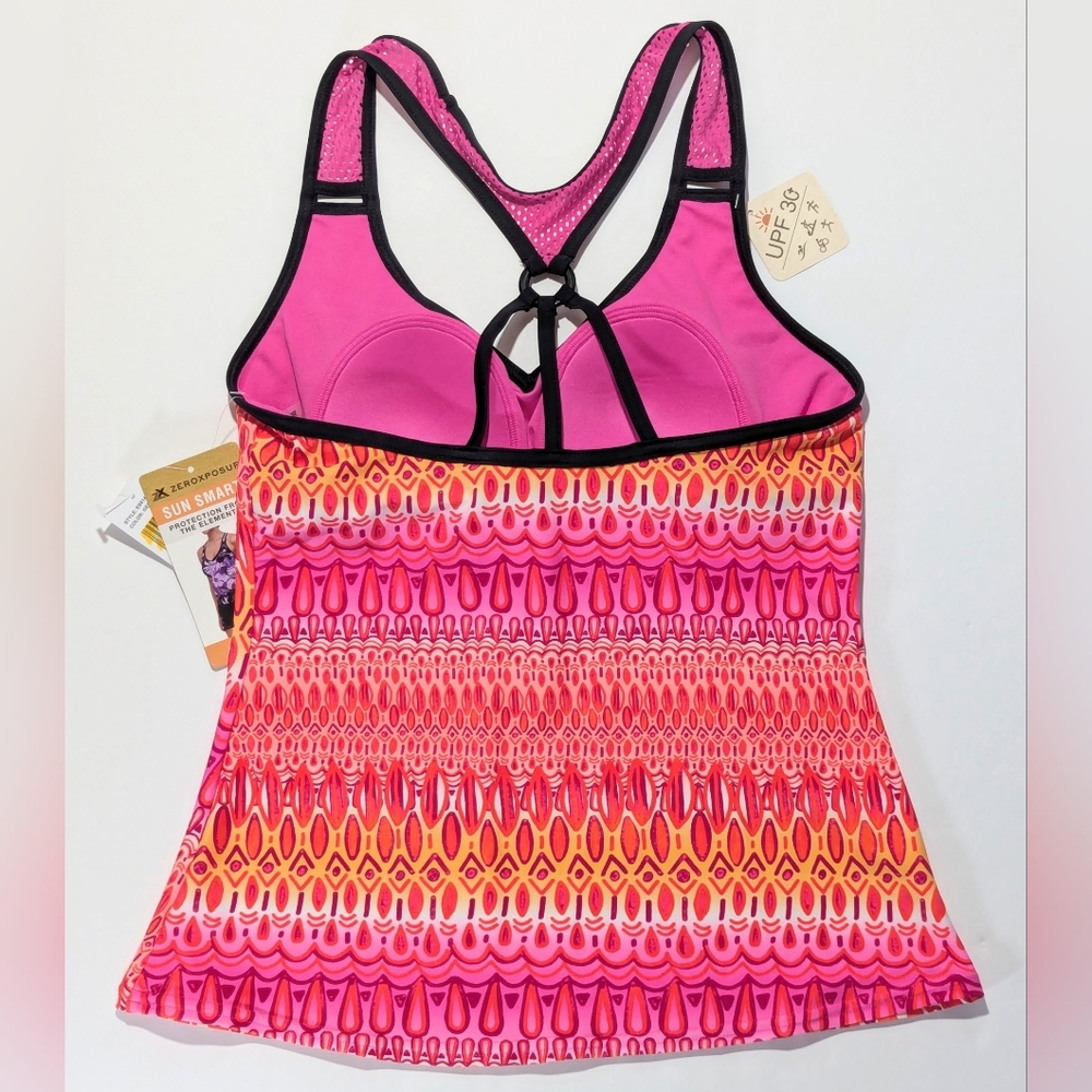 NWT Zeroxposure Sun Smart Action Tankini Top, Women's Size XS, UPF 30+ Quick Dry